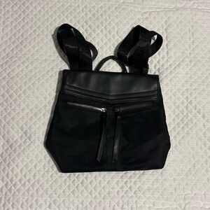 Botkier New York Nylon and Faux Leather Backpack Black 10x10 EUC